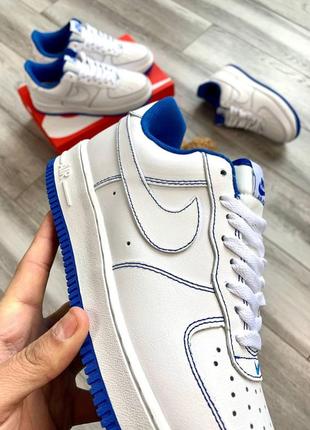 Мужские кроссовки  nike air force 1 white blue v2