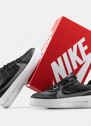 Мужские кроссовки  nike air force 1 plt.af.orm black white