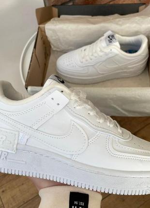 Женские кроссовки  nike air force 1 shadow full white