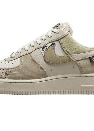 Женские кроссовки  nike air force 1 low tan bling beige cream