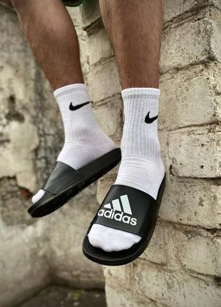 Мужские шлепанцы adidas black3 фото