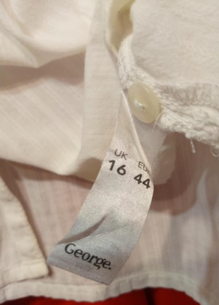 Натуральная хлопковая,белоснежная блузка 50-54 (8)3 фото