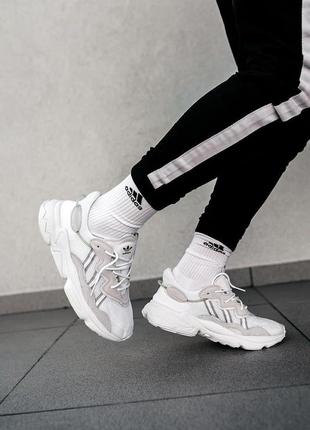 Мужские и женские кроссовки  adidas ozweego adiprene pride beige white 29 фото