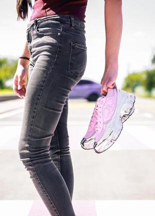 Женские кроссовки  adidas raf simons ozweego pink silver9 фото