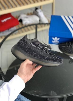 Мужские и женские кроссовки  adidas yeezy boost 380 alian black