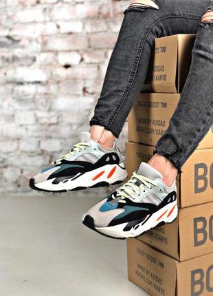 Мужские и женские кроссовки  adidas yeezy boost 700 wave runner solid