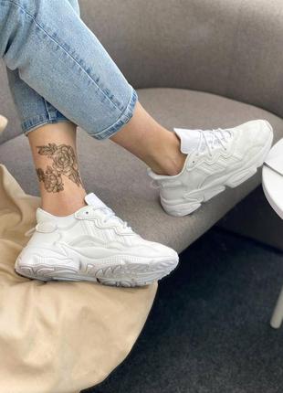 Мужские и женские кроссовки  adidas ozweego white4 фото