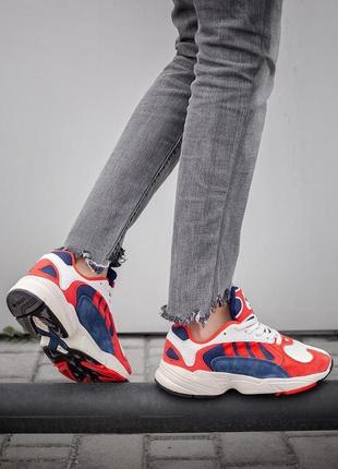 Женские кроссовки  adidas yung 1 red white3 фото