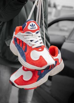 Женские кроссовки  adidas yung 1 red white1 фото