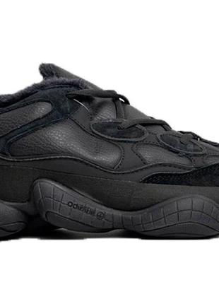 Мужские кроссовки  adidas yeezy boost 500 black (зима) 44