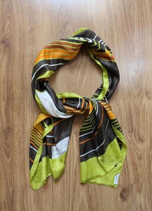 Барвистий шовковий шарф франція дизайнер madeleine de paris rauch1 фото