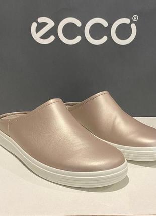 Кожаные шлепанцы шлепки сабо ecco soft classic 857703/ разм.37 оригинал2 фото