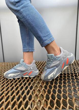 Мужские кроссовки  adidas yeezy boost 700 blue8 фото