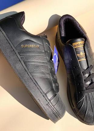 Мужские и женские кроссовки  adidas superstar fill black