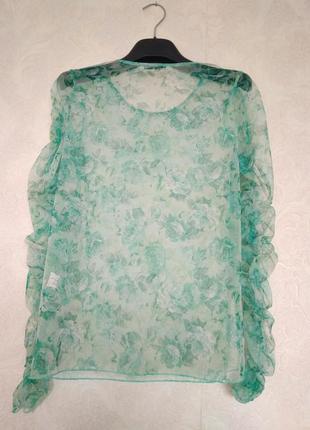 Zara блуза сітка напівпрозора в квіти бренду zara,р. м4 фото