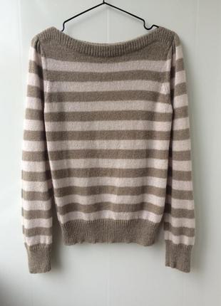 Шерстяной свитер,джемпер в полоску,мохер,ангора filippa k,36/s
