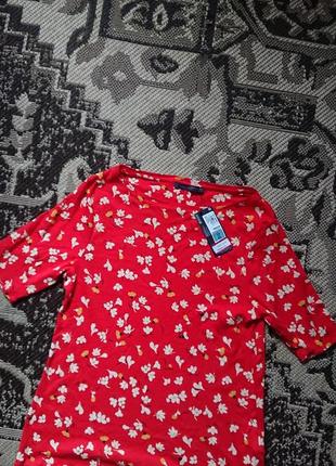 Брендовая фирменная женская хлопковая футболка marks &amp; spencer, новая с бирками, размер 148нг.1 фото