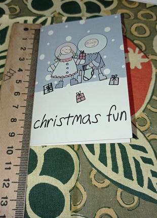 Мини открытки с конвертом рождественское веселье5 фото