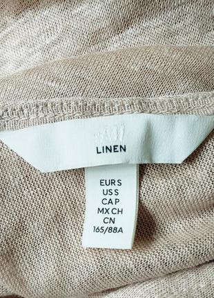 Льняной 100 % лен  топ блуза h&amp;m linen brand