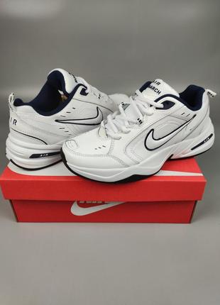 Мужские кроссовки nike air monarch iv white blue10 фото