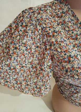 Блуза блузка топ на запах с завязками мыльфлер3 фото