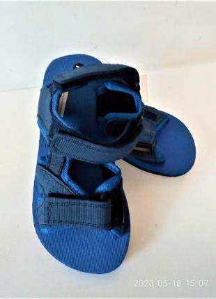 Босоножки сандалии для мальчика липучки пена синие  р.32