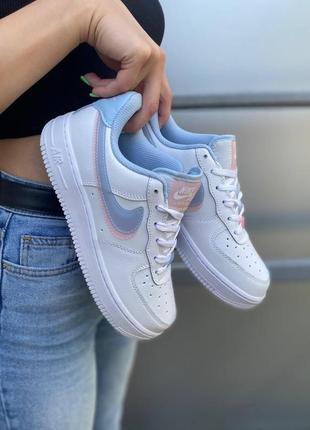 Женские кроссовки nike air force 1 pink найк аир форс форсы4 фото