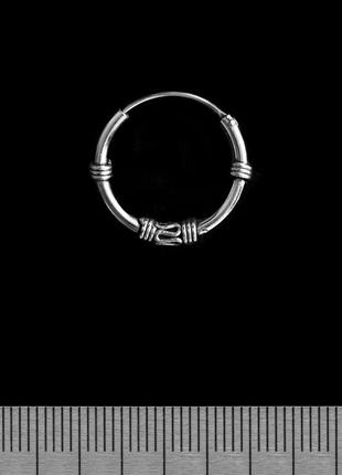 Серьга, кольцо с узором среднее (eas-068)