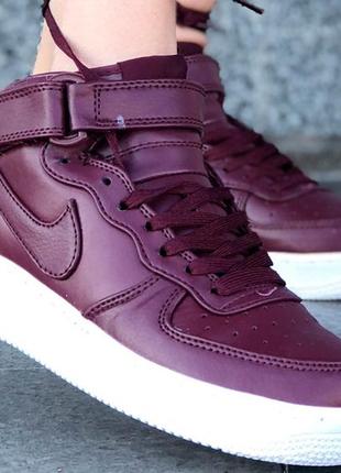 Мужские кроссовки  nike air force high bordo