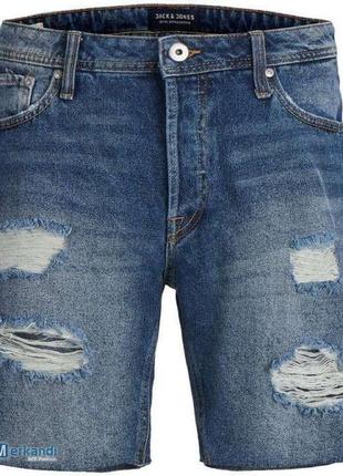 Мужские джинсовые шорты jack & jones джек джонс