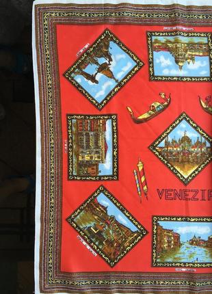 Італійський натуральний хустку венеція шарф venezia косинка ацетатний шовк6 фото