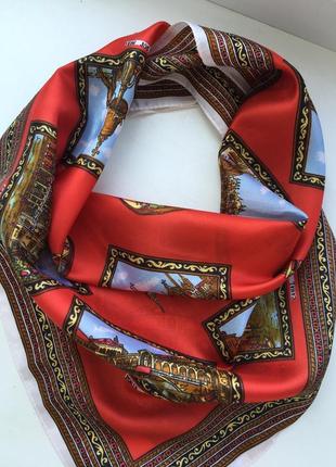 Італійський натуральний хустку венеція шарф venezia косинка ацетатний шовк2 фото