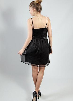 Платье женское черное вечернее коктельное выпускное шелковое р l silvian heacn4 фото
