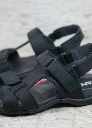 Летнее кожаное шллепанцы сандалии antec черные летние сандалии кожаные сандалии1 фото