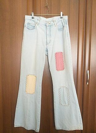Модняцкие джинсы ,,печворк,,1 фото