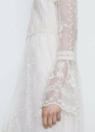 Платье zara кружевное