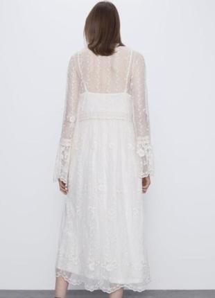 Платье zara кружевное