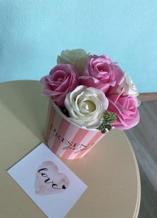 🌸квіти з мила, мильний букет, троянди, цветы из мыла, мыльные розы2 фото