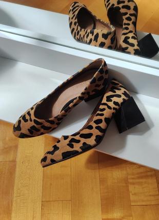 Туфли леопардовый принт asos