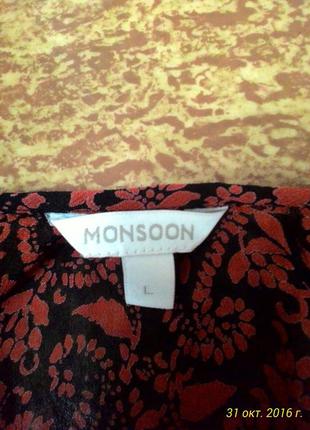 Фирменная натуральная блуза туника monsoon (индия) батал большого размера2 фото