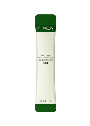 Нічна маска для обличчя bioaqua collagen firming sleeping mask з колагеном, 4 мл