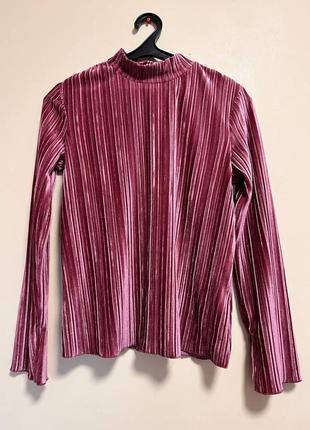 Рожева велюрова кофтинка, водолазка від mcd jenny top