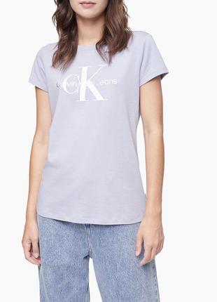 Футболка calvin klein metallic monogram logo t-shirt оригинал