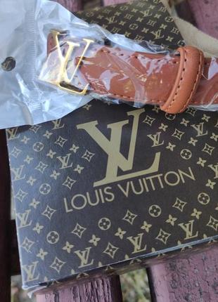 Кожаный ремень в стиле louis vuitton