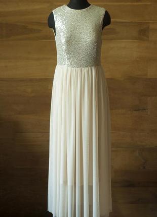 Вечернее платье цвета айвори макси женское vero moda, размер s1 фото