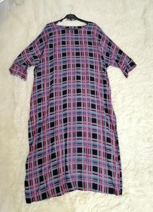 Літнє плаття балахон натуральна тканина хб штапель2 фото
