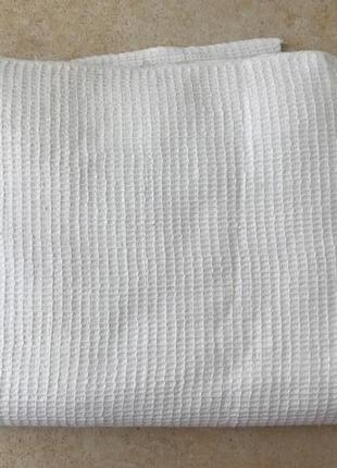 Вафельный белый отрез 100% хлопок ткань советская на полотенца ссср