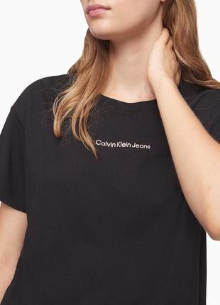 Футболка calvin klein jeans shiny logo boyfriend оригинал