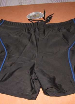 Плавки-боксери для купання чоловічі sun&okean на шнурівці розмір xl (48) чорні