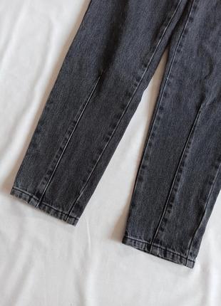 Серые джинсы на высокой посадке2 фото